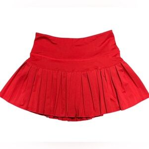 Red Pleated Women's Tennis Skirt - Small perfect condition!!